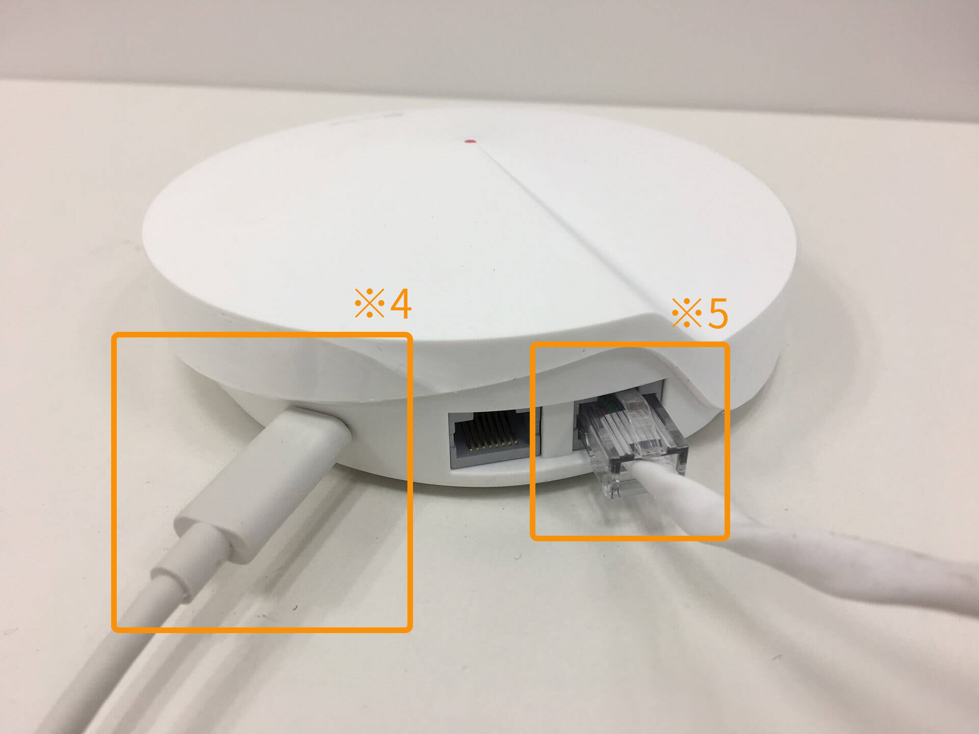 Airレジ オーダー 推奨ルーター（TPLink） 電源コード接続　LANケーブル接続
