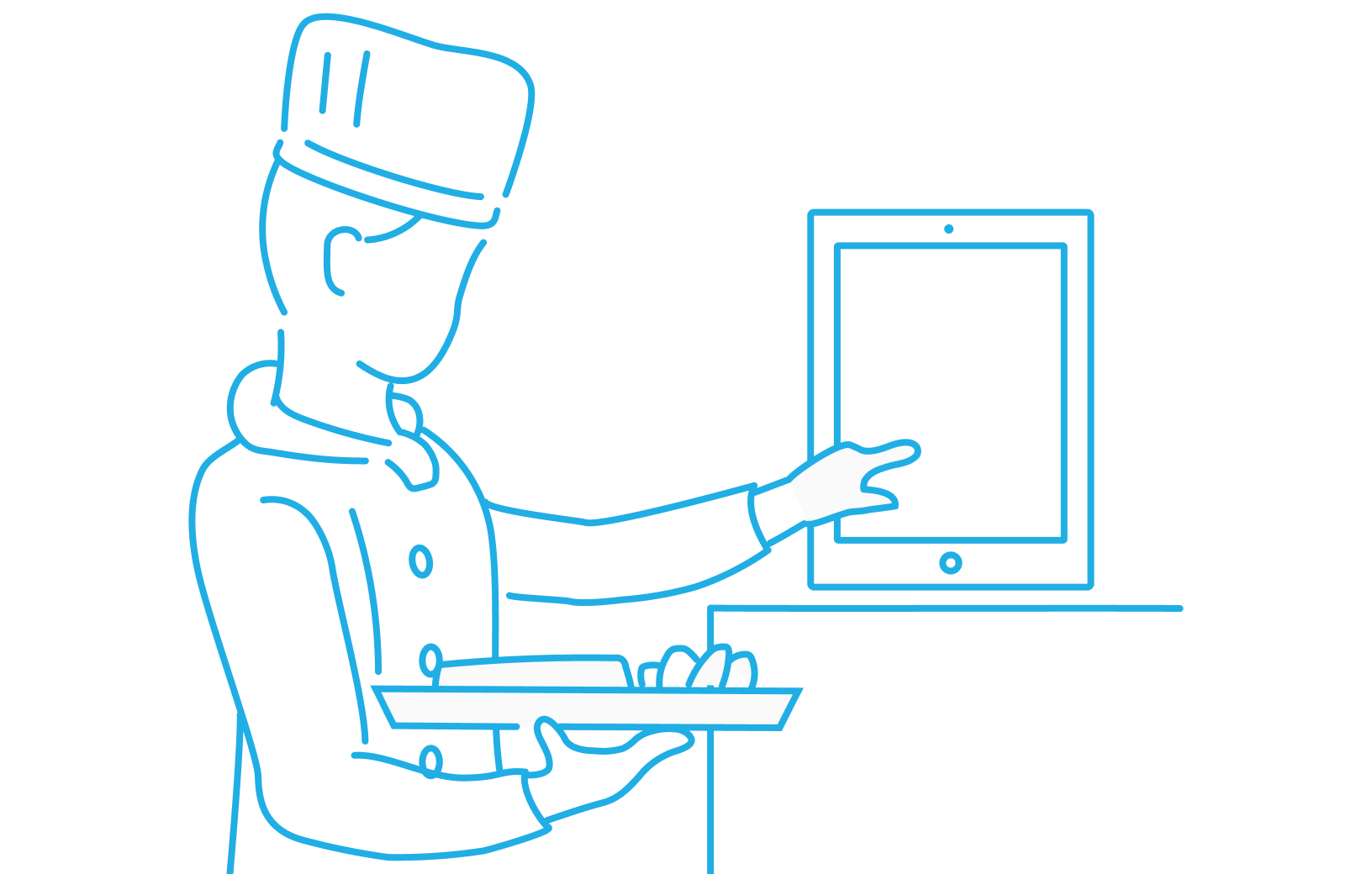 km キッチンモニターの利用イメージイラスト